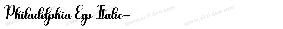 Philadelphia Exp Italic字体转换